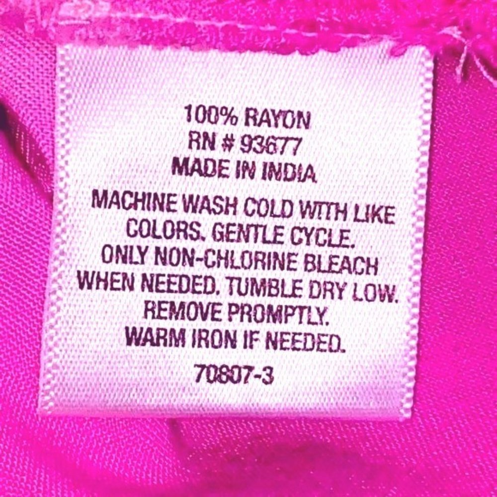 A.N.A. A New Approach 100% Rayon White & Fuchsia … - image 8